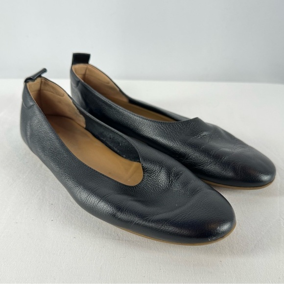 Everlane The Day Glove Ballet Flats Leather Slip On Flat in Black Size 7 - Picture 2 of 8